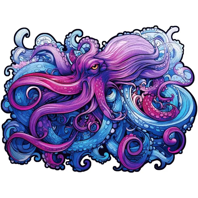 kaayee-wooden-puzzle-sea-octopus-holzpuzzle-m image 1