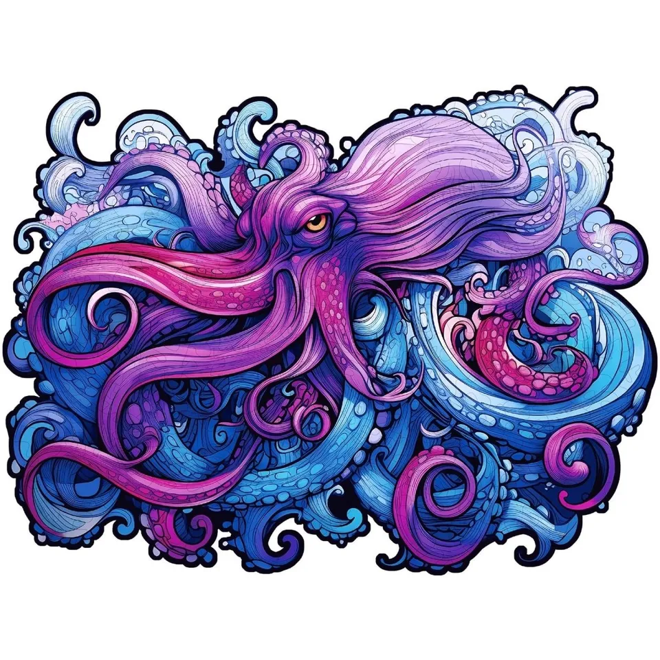 kaayee-wooden-puzzle-sea-octopus-holzpuzzle-m image 1