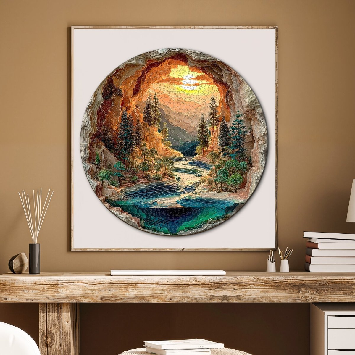 kaayee-cardboard-puzzle-sunlit-hidden-valley-1000-teile-eco image 5