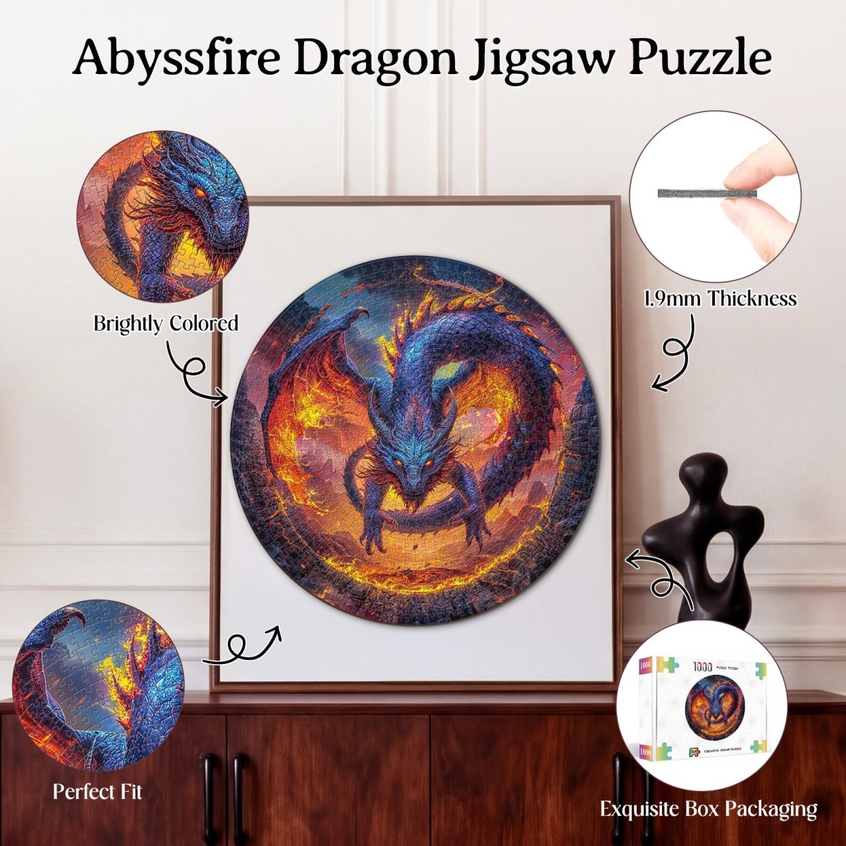 kaayee-cardboard-puzzle-abyssfire-dragon-papppuzzle-1000-drache image 3