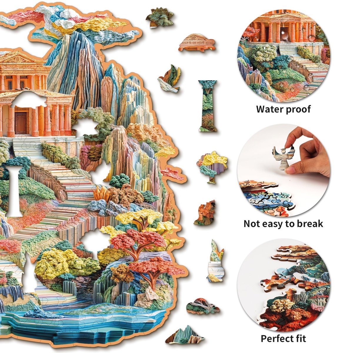 kaayee-colorful-palace-wooden-holzpuzzle-medium-tempel image 2