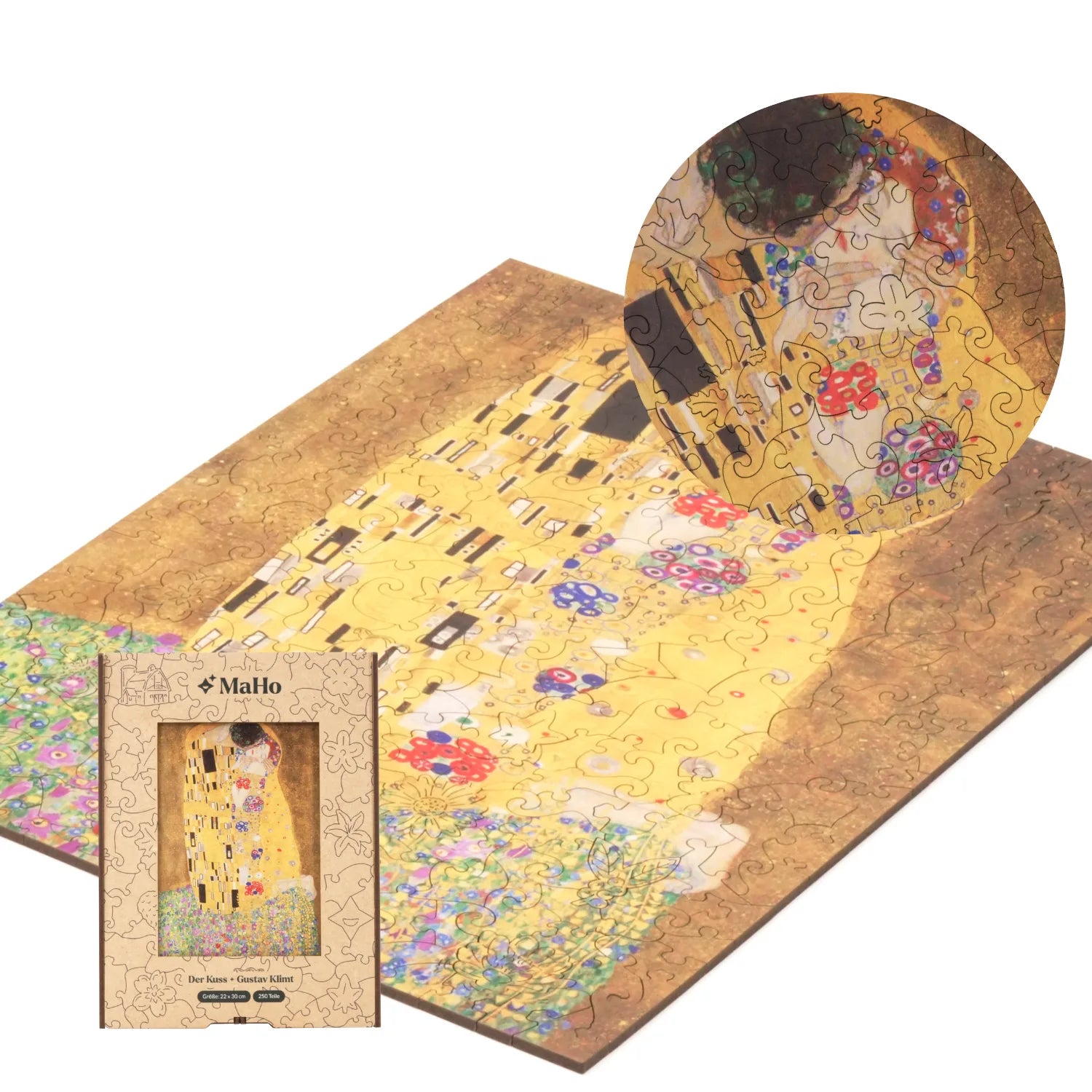 magicholz-der-kuss-klimt-holzpuzzle-gold-mit-28-spezialteilen image 7