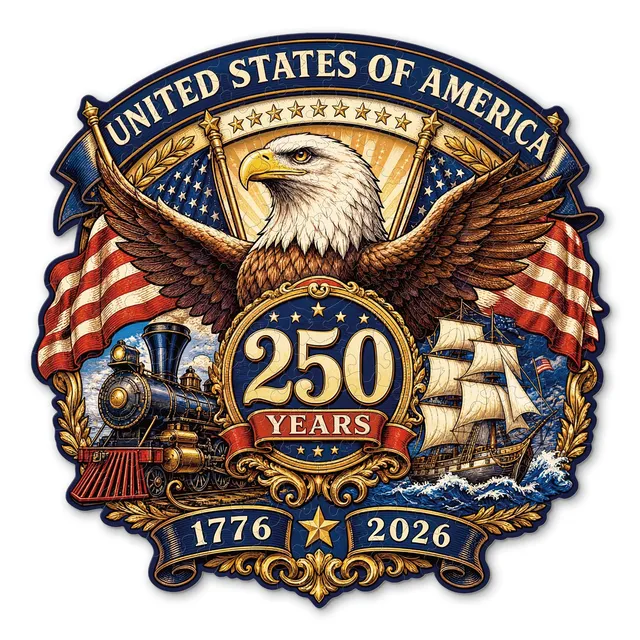 kaayee-wooden-puzzle-usa-250-liberty-eagle-holzpuzzle-m image 1