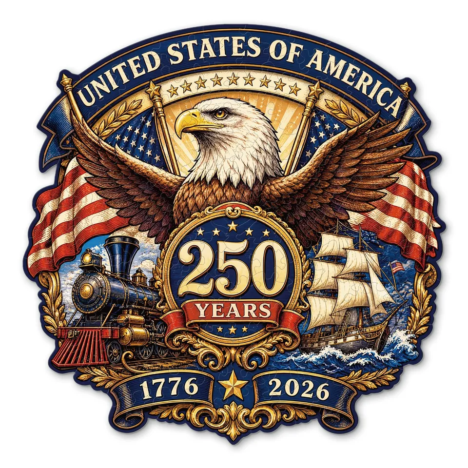 kaayee-wooden-puzzle-usa-250-liberty-eagle-holzpuzzle-m image 1