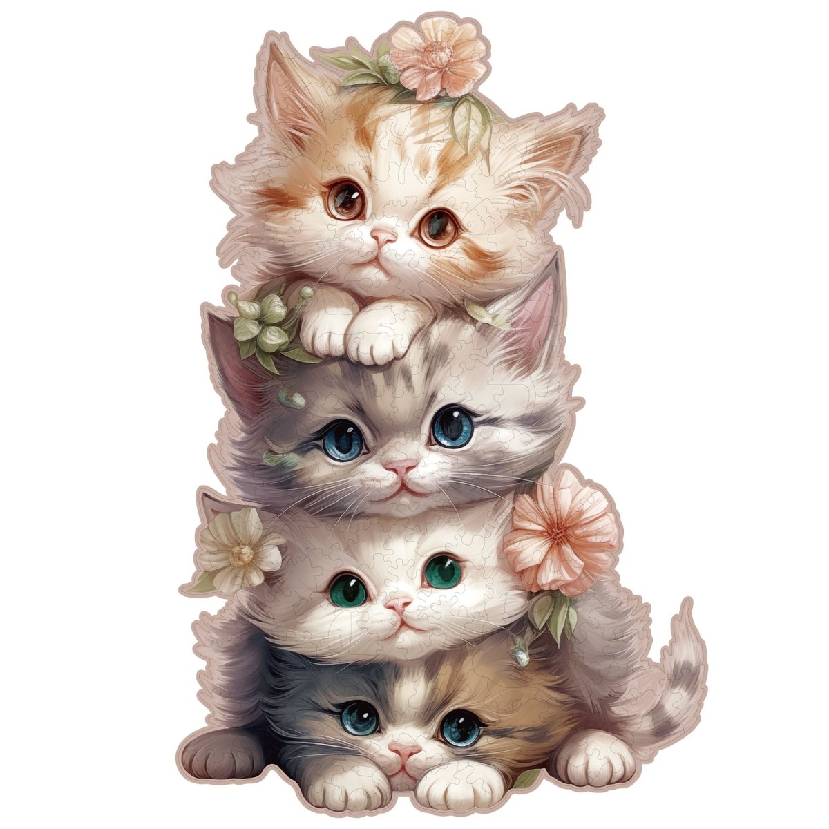 kaayee-wooden-puzzle-cute-kitten-holzpuzzle-katze-medium image 1