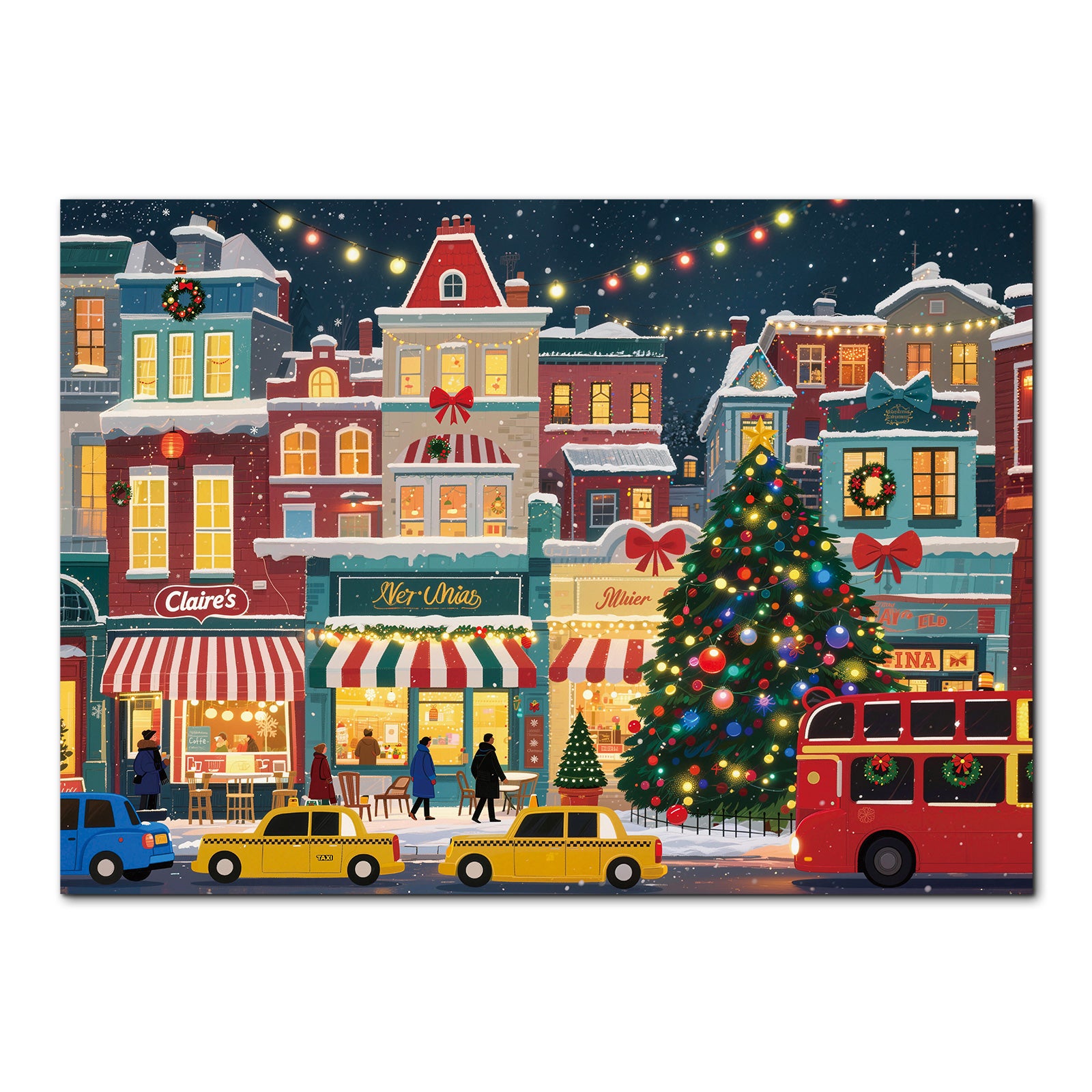 kaayee-cardboard-puzzle-christmas-town-puzzle-1000-weihnachten image 1