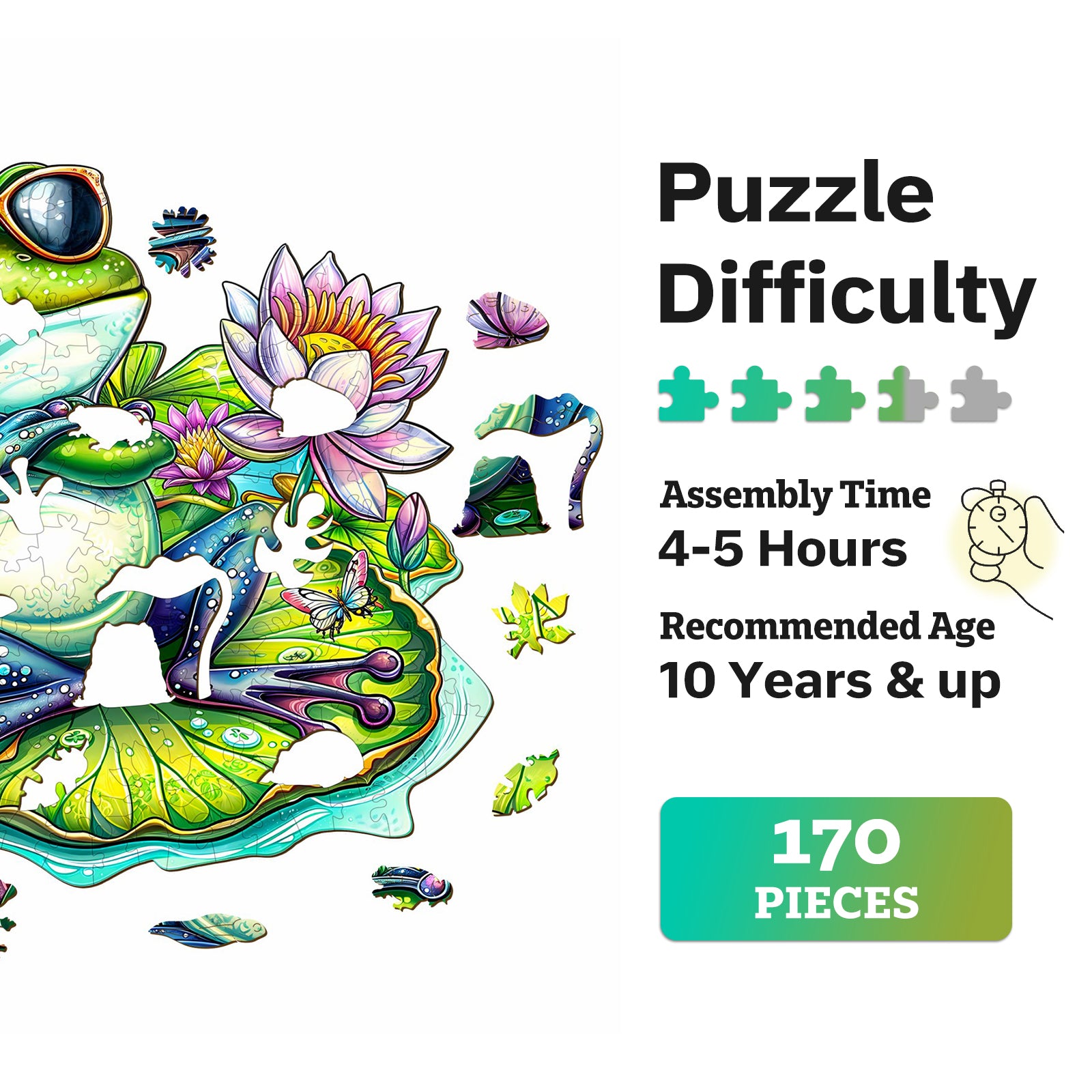 jigfoxy-leisurely-frog-holzpuzzle-frosch-90-teile-s image 6