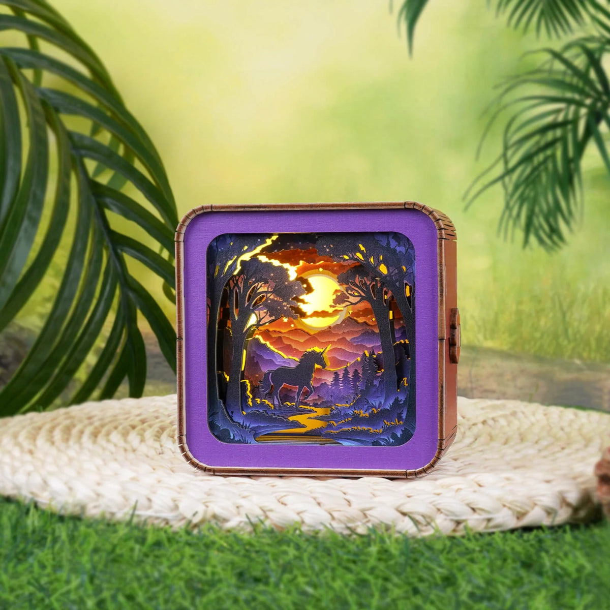 kaayee-night-light-forest-fantasy-einhorn-nachtlicht-holz-bausatz image 2