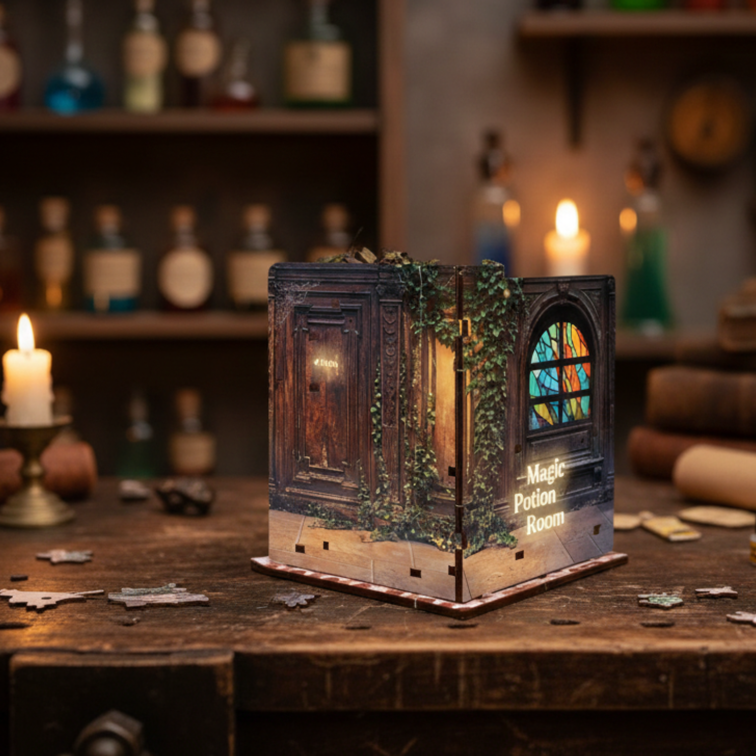 magicholz-book-nook-magic-potion-room-alchemistenwerkstatt-92-teile image 5