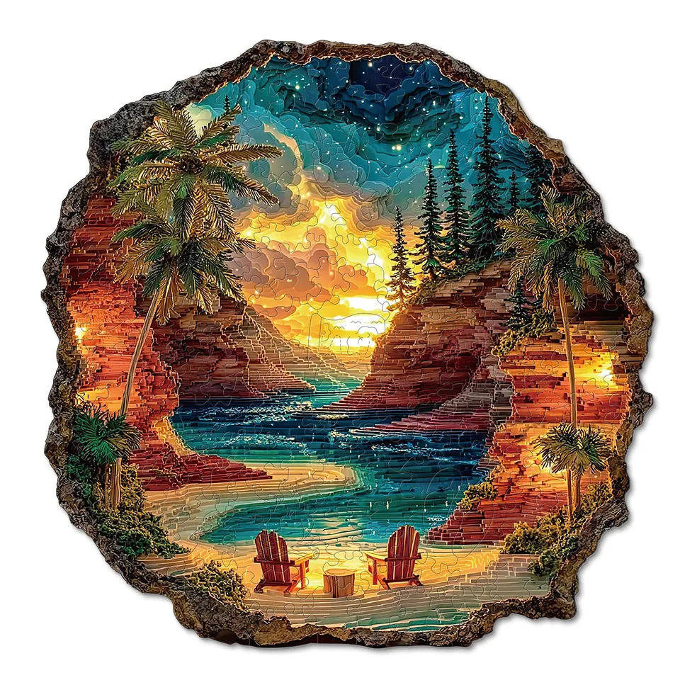 kaayee-wooden-puzzle-sunset-cove-holzpuzzle-medium image 1