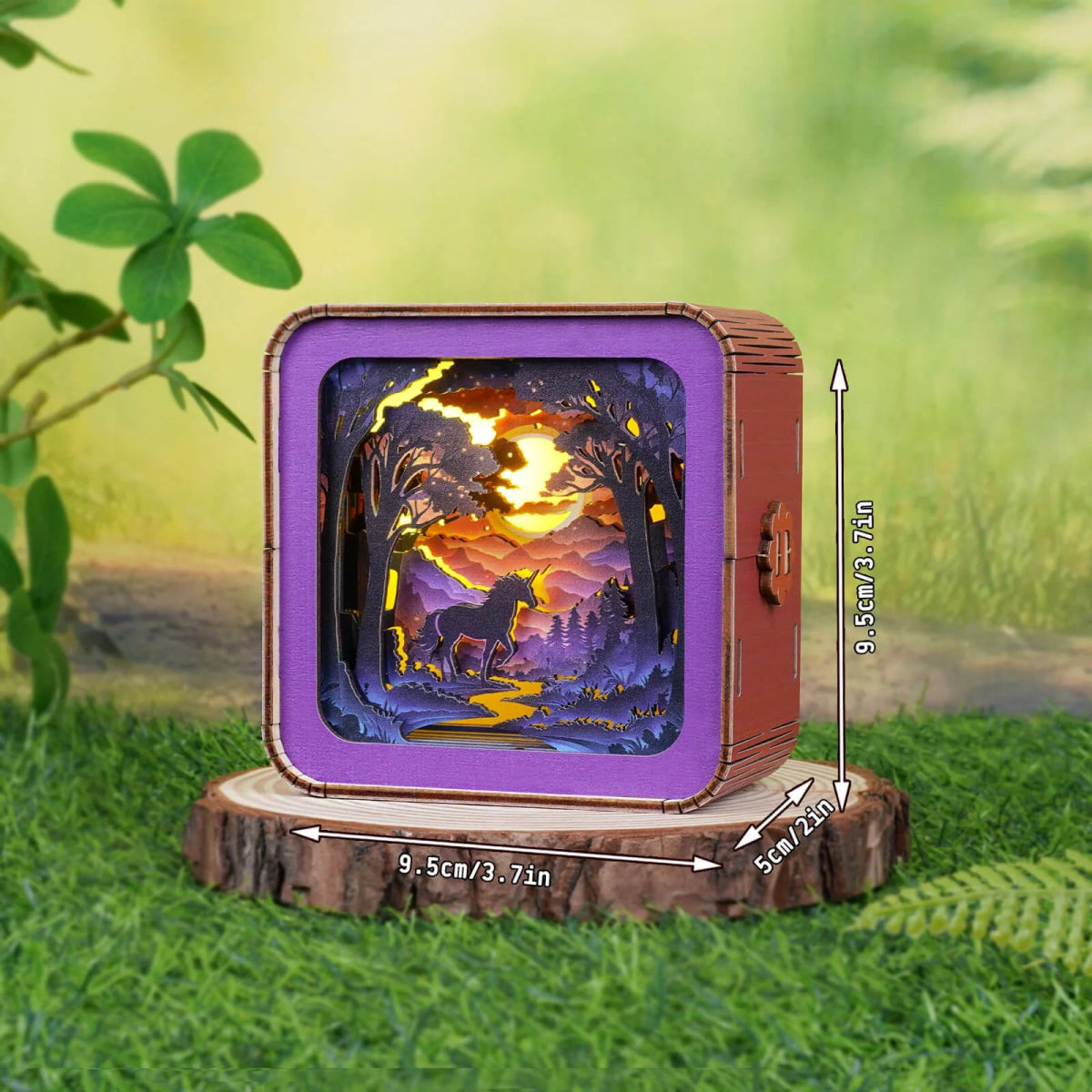 kaayee-night-light-forest-fantasy-einhorn-nachtlicht-holz-bausatz image 3