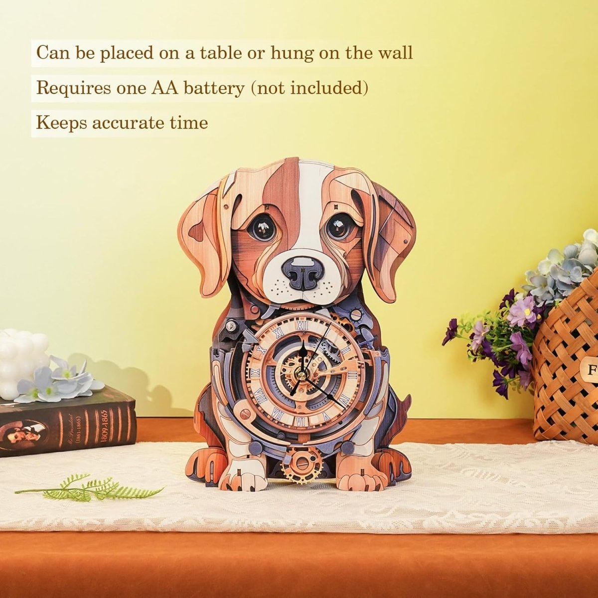 kaayee-clock-kit-beagle-holzuhr-bastelset-hund image 6