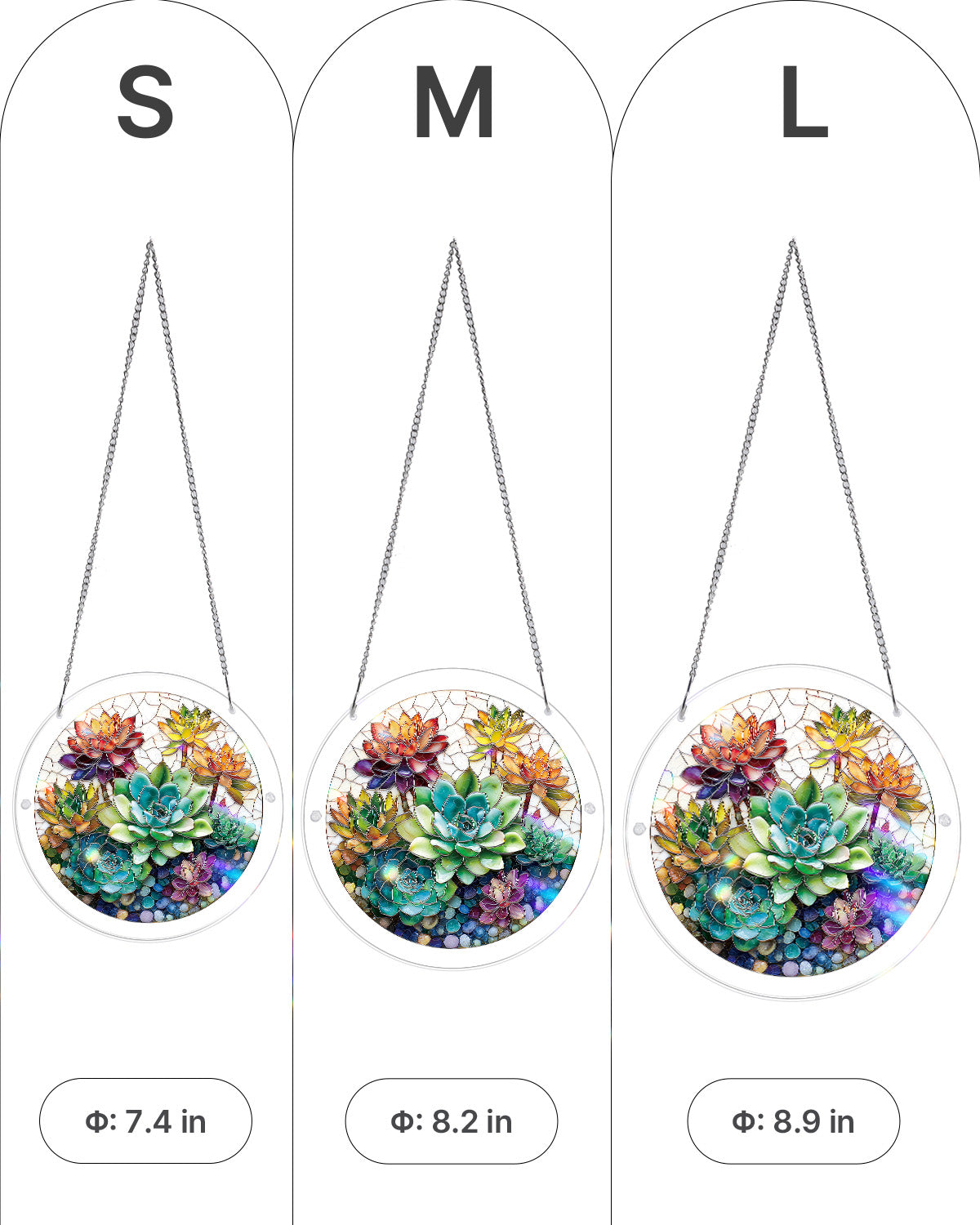 kaayee-suncatcher-succulent-garden-acryl-small-18-8-cm image 5