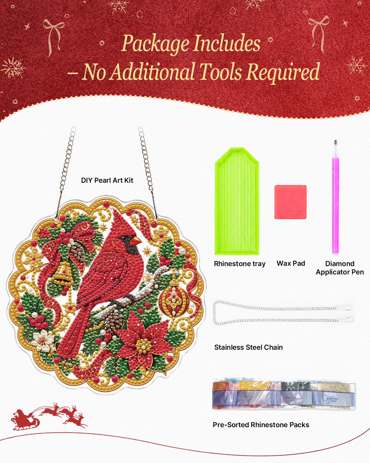 kaayee-suncatcher-puzzle-christmas-red-cardinal-20-cm image 5