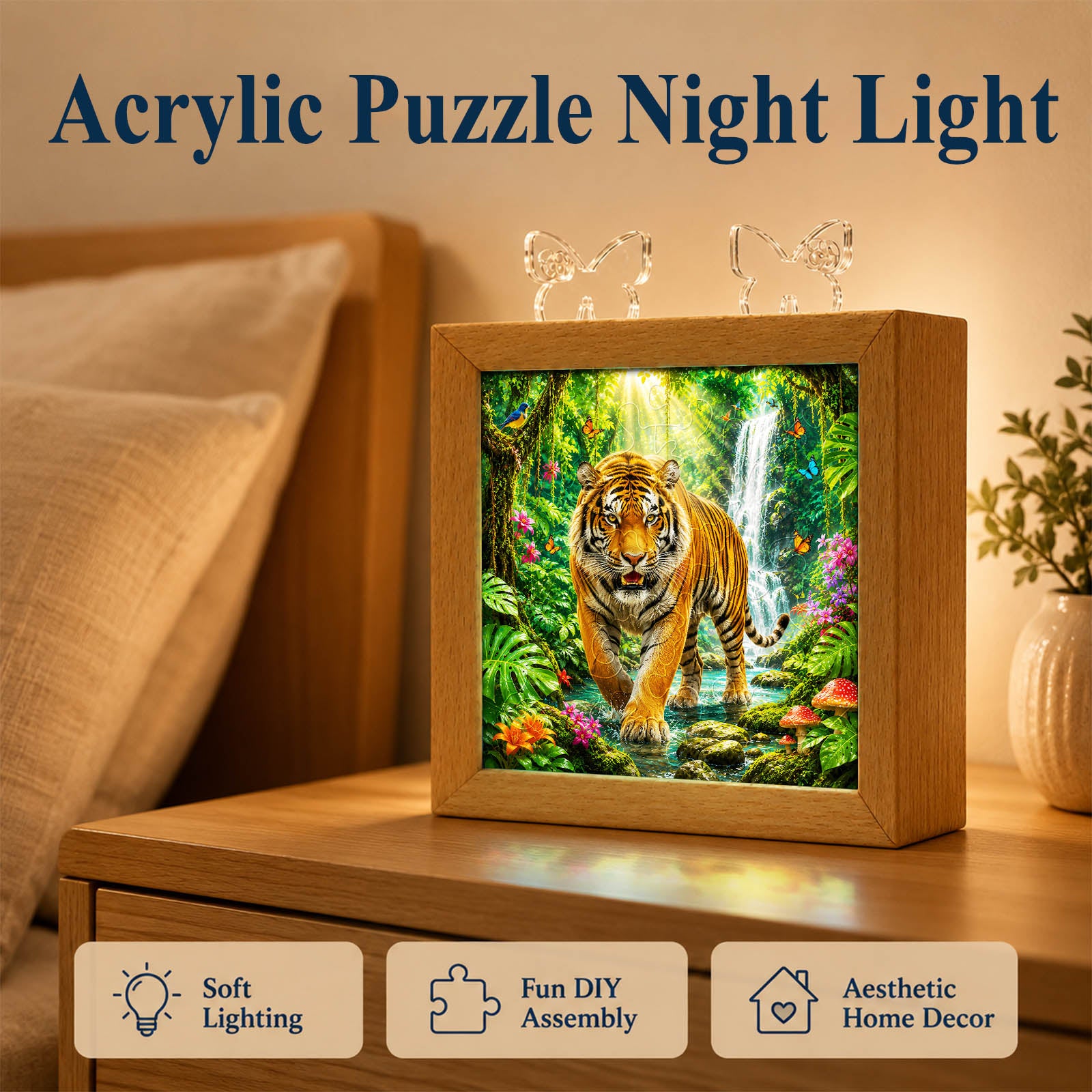 kaayee-jungle-tiger-king-nachtlicht-acryl-holzrahmen-warmwei image 6