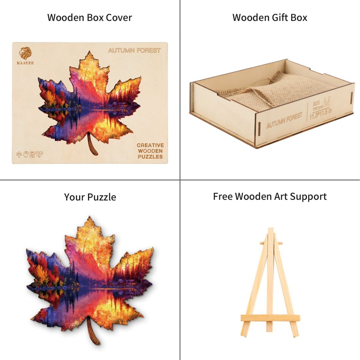 kaayee-wooden-puzzle-autumn-forest-holzpuzzle-medium-ahornblatt image 6