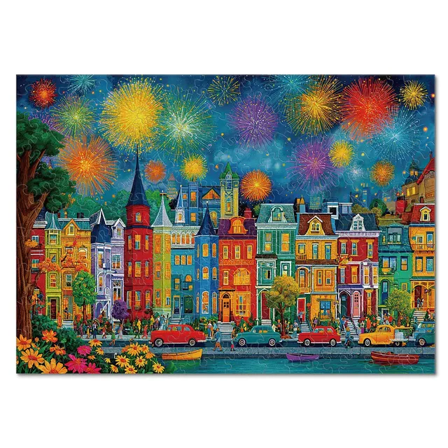 kaayee-wooden-puzzle-brilliant-nightfire-holzpuzzle-medium-schwer image 1
