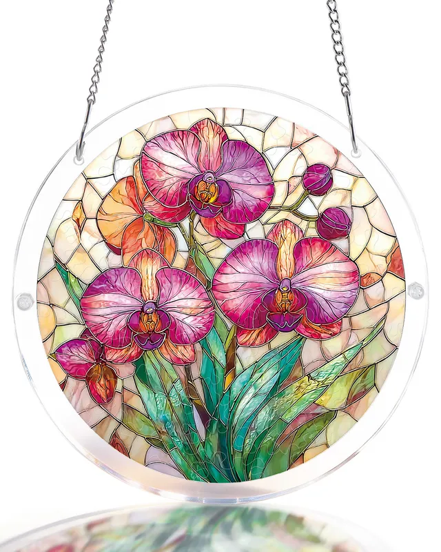 kaayee-suncatcher-puzzle-dreamy-orchids-light-suncatcher-medium image 1