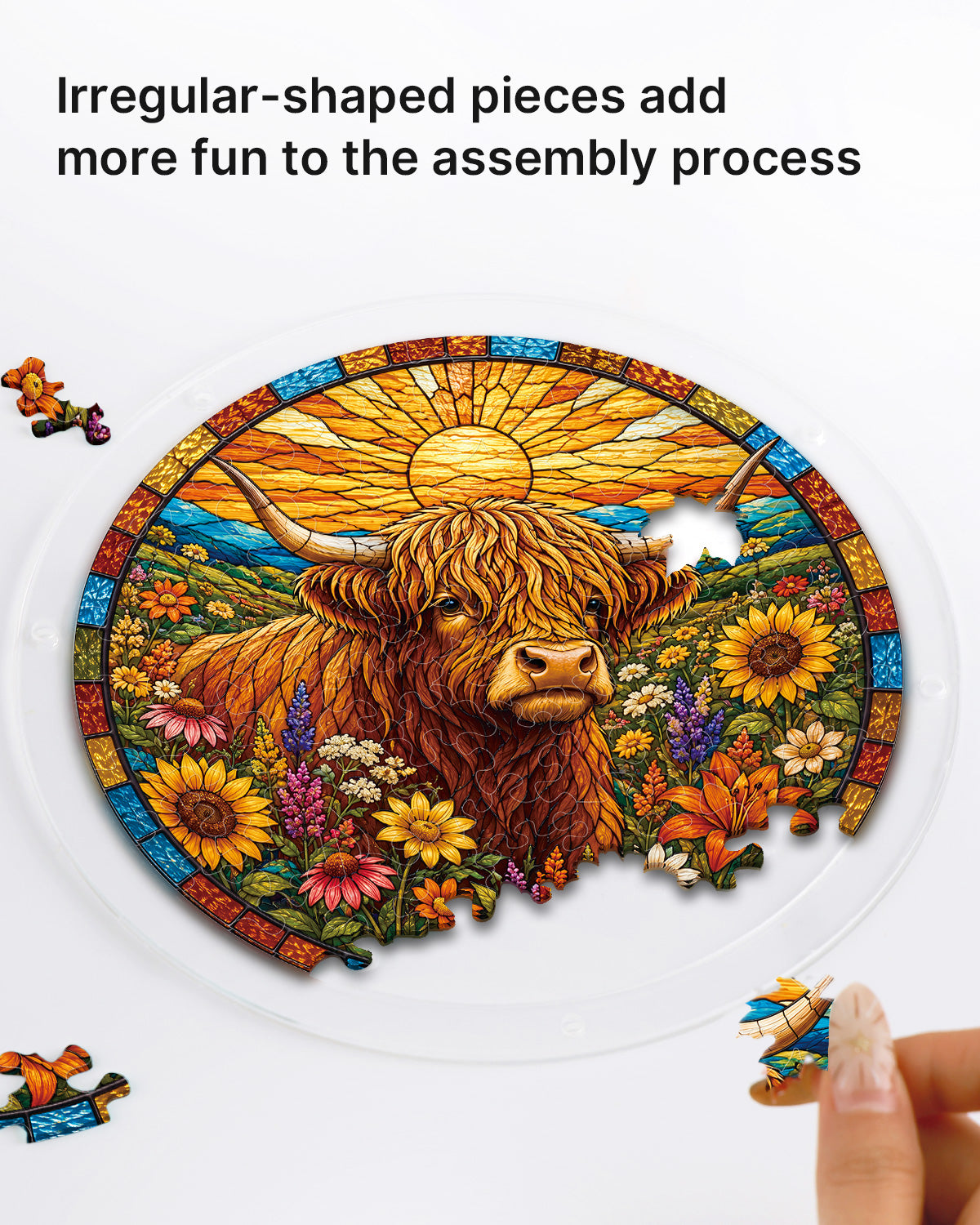 kaayee-blooming-highland-cow-suncatcher-medium image 2
