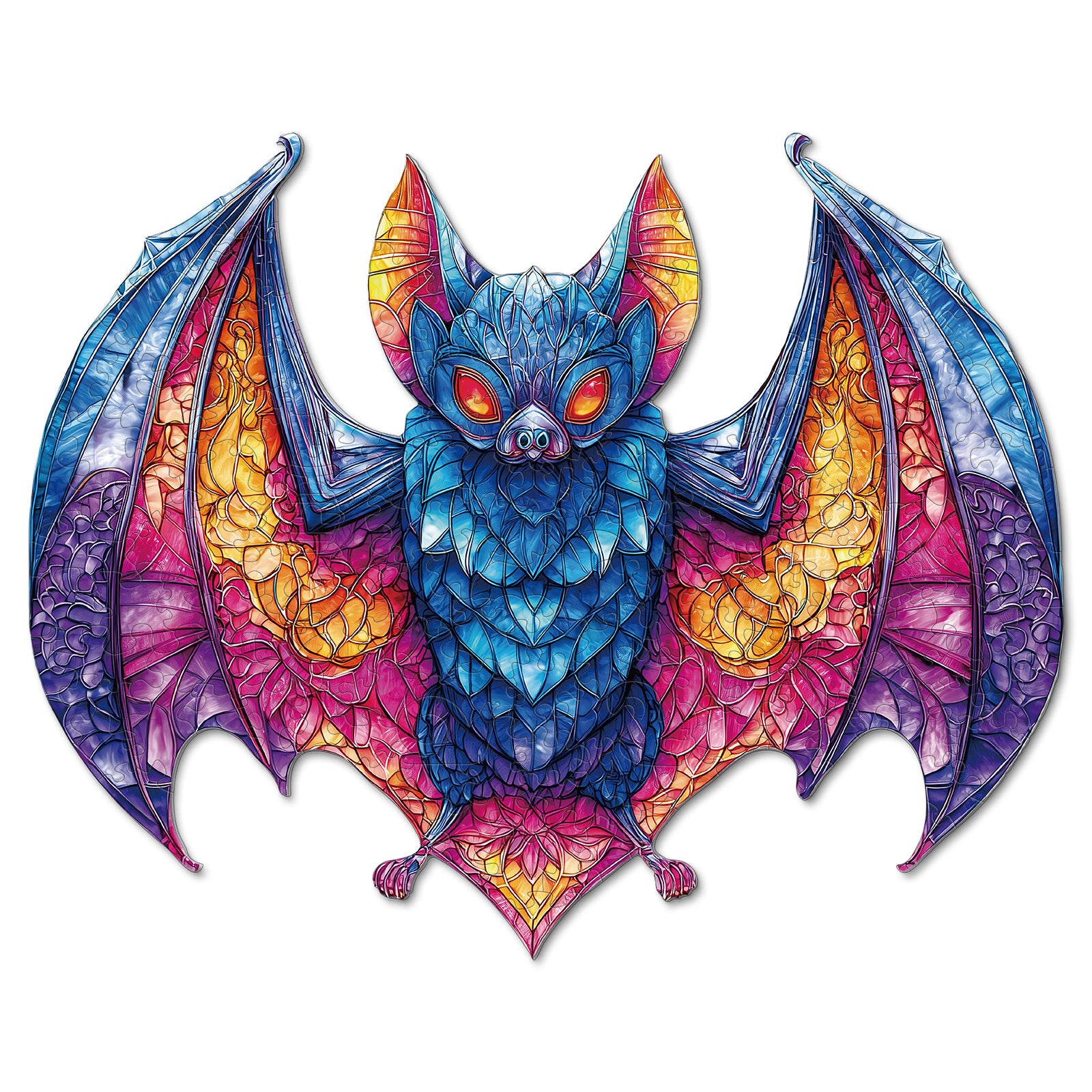 kaayee-wooden-puzzle-prismatic-bat-holzpuzzle-fledermaus image 1