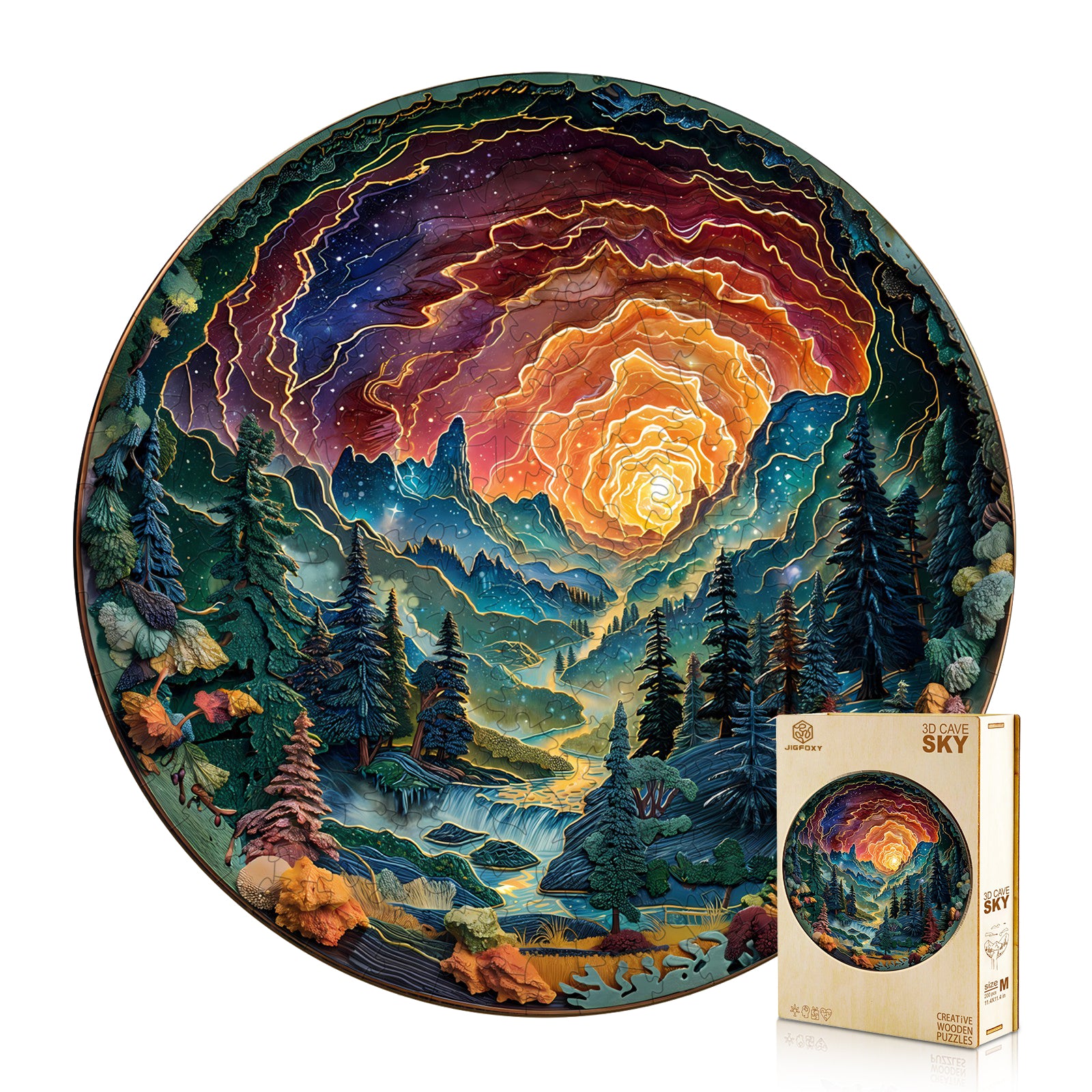 jigfoxy-sky-holzpuzzle-s-100-teile-wolkenmotiv image 1