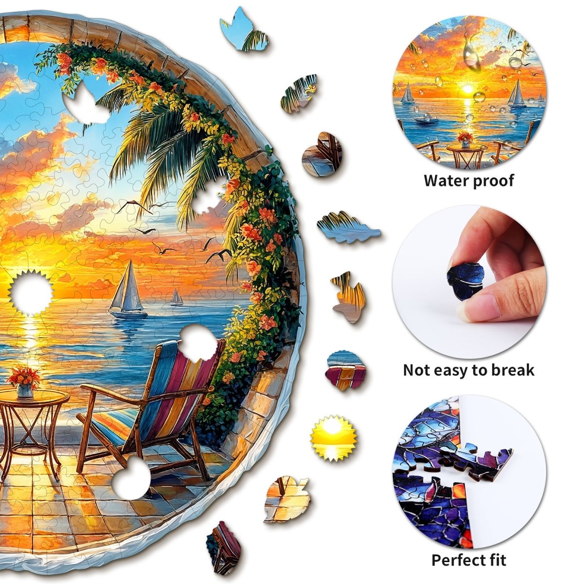 kaayee-wooden-puzzle-ocean-sunset-holzpuzzle-medium-sonnenuntergang image 2