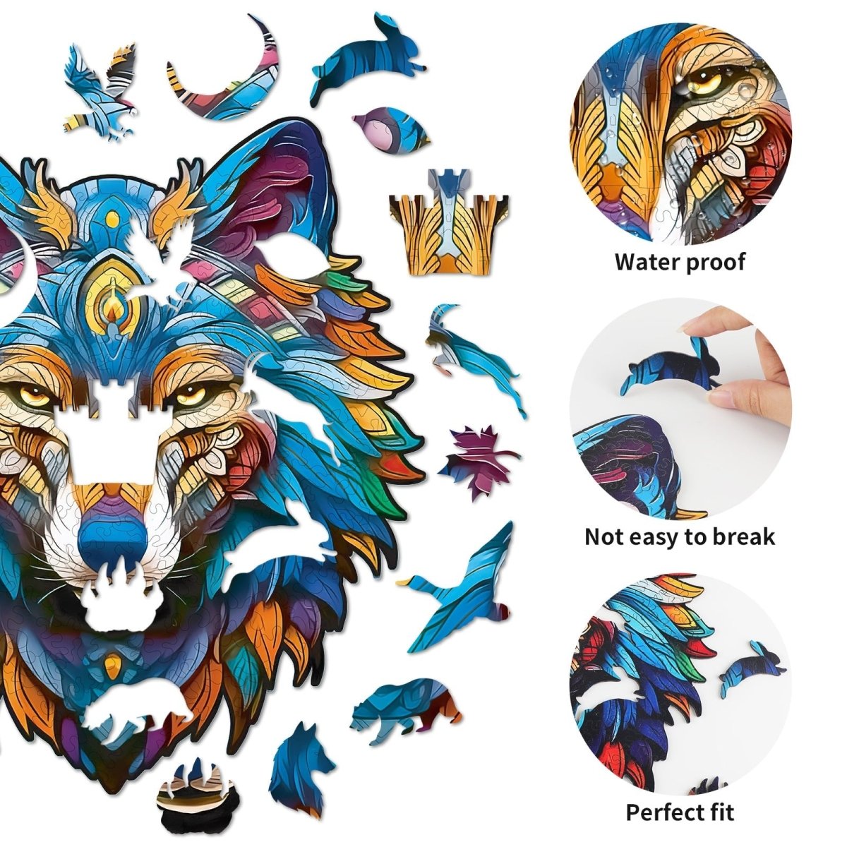 kaayee-wooden-puzzle-majestic-wolf-holzpuzzle-medium image 2