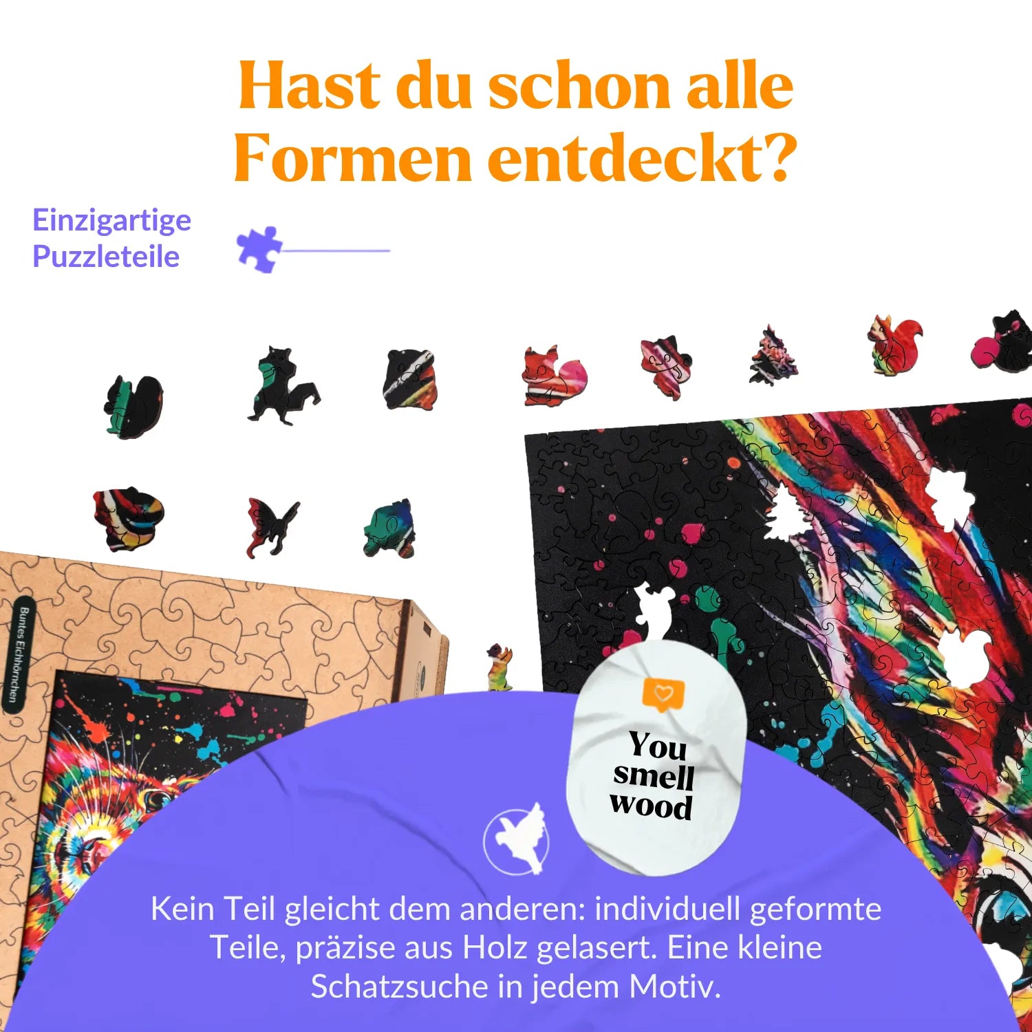 magicholz-holzpuzzle-buntes-eichh-rnchen-1000-teile-tier image 2