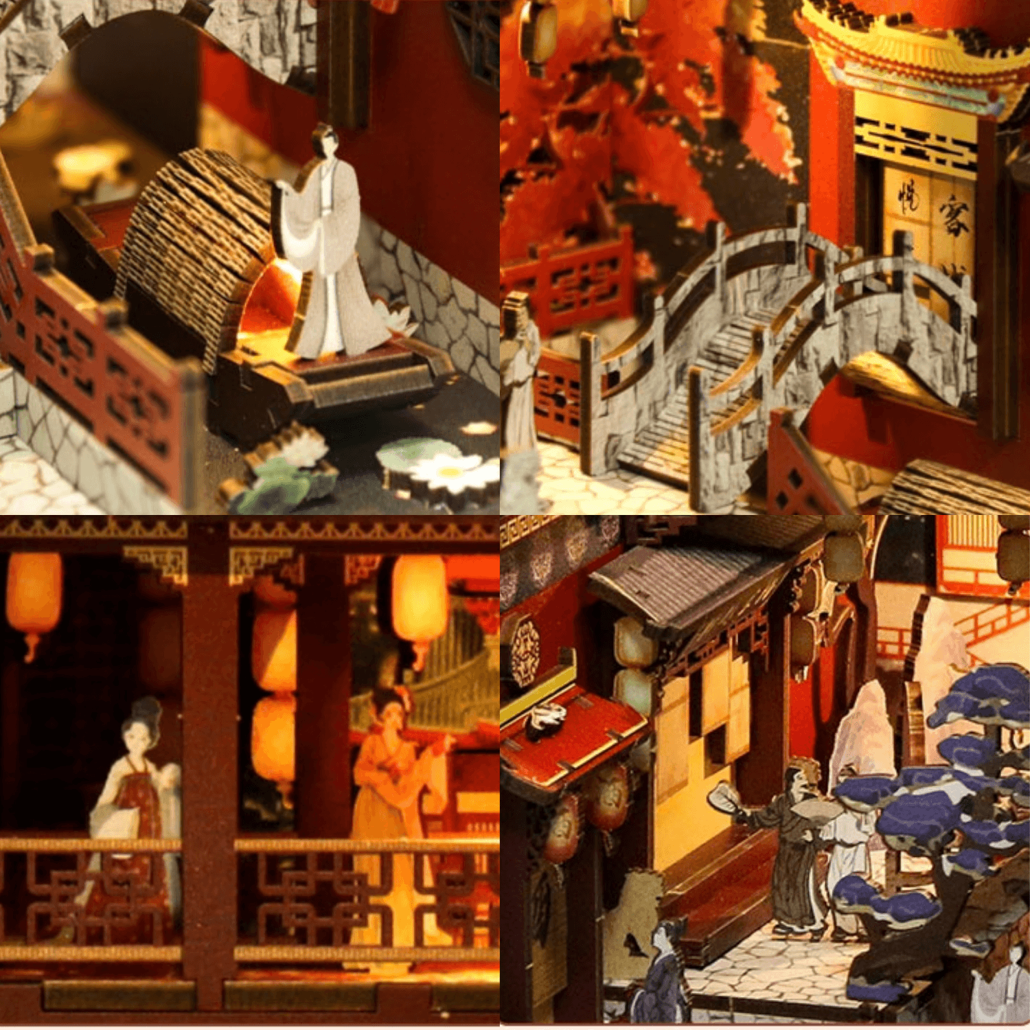 magicholz-book-nook-chinese-golden-lantern-pavillon-diorama image 4
