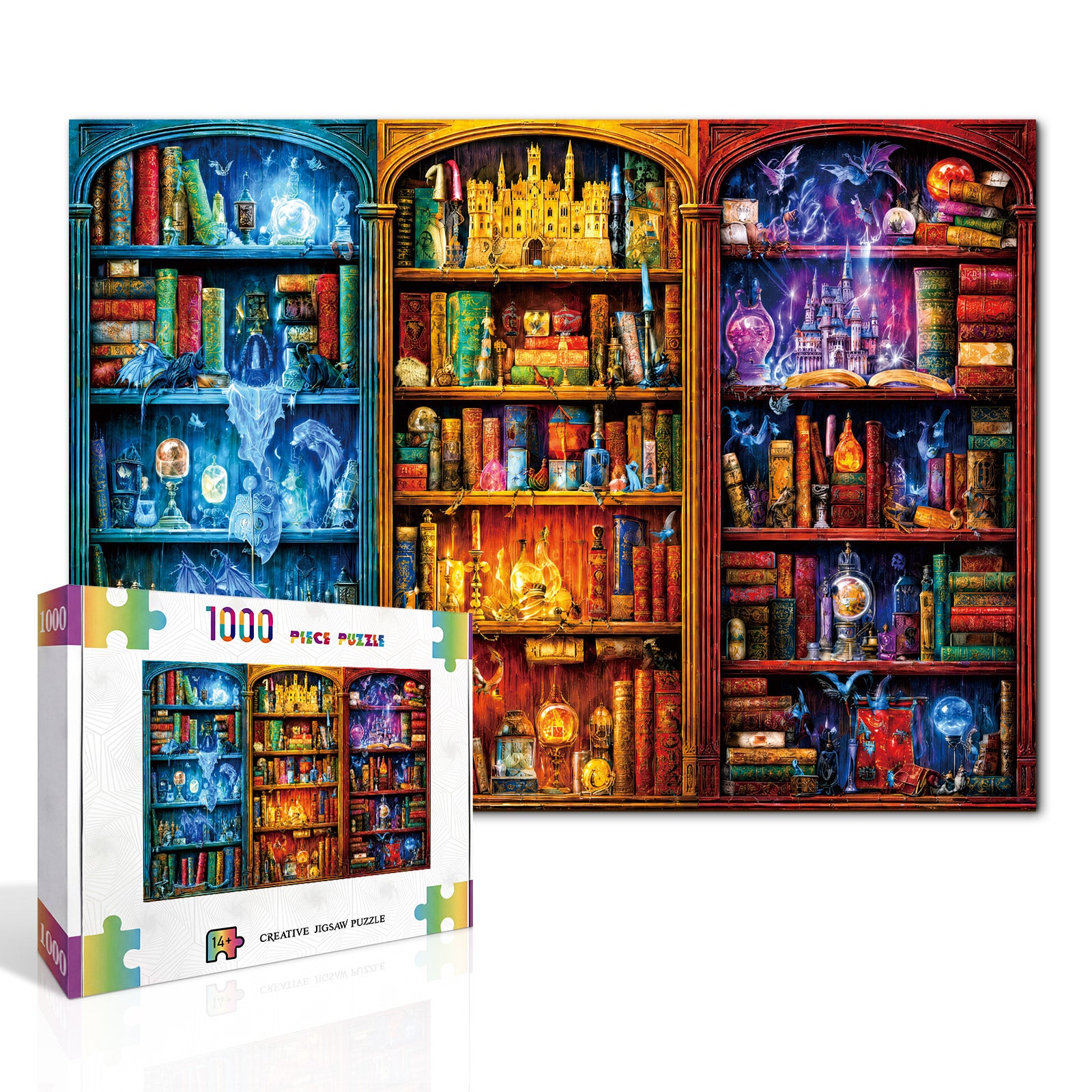 kaayee-cardboard-enchanted-library-puzzle-1000-teile-standard image 2