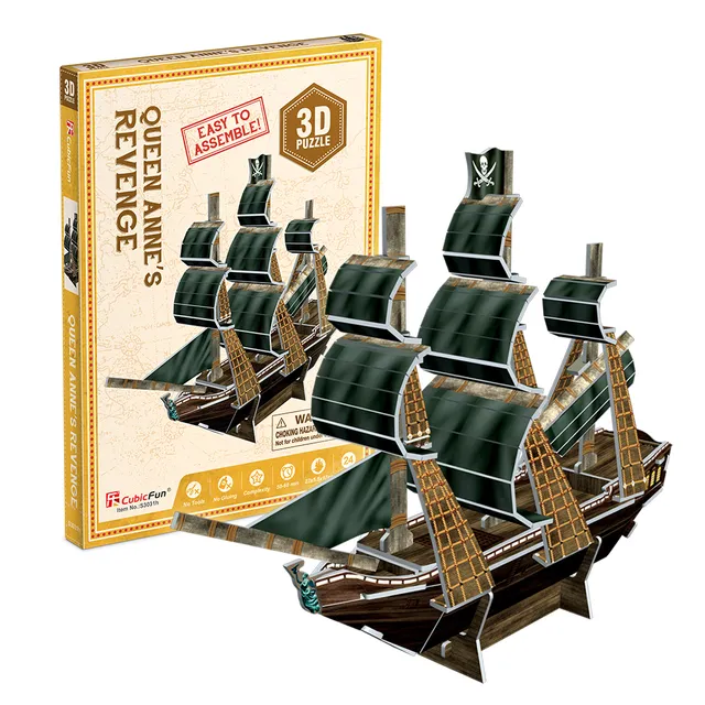 cubicfun-architecture-queen-anne-s-revenge-s3031h-3d-puzzle-mini image 1