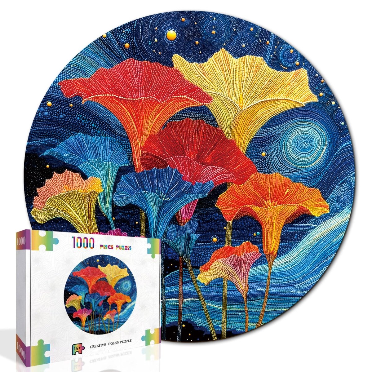 kaayee-cardboard-puzzle-blossoms-1000-teile-eco-white image 2