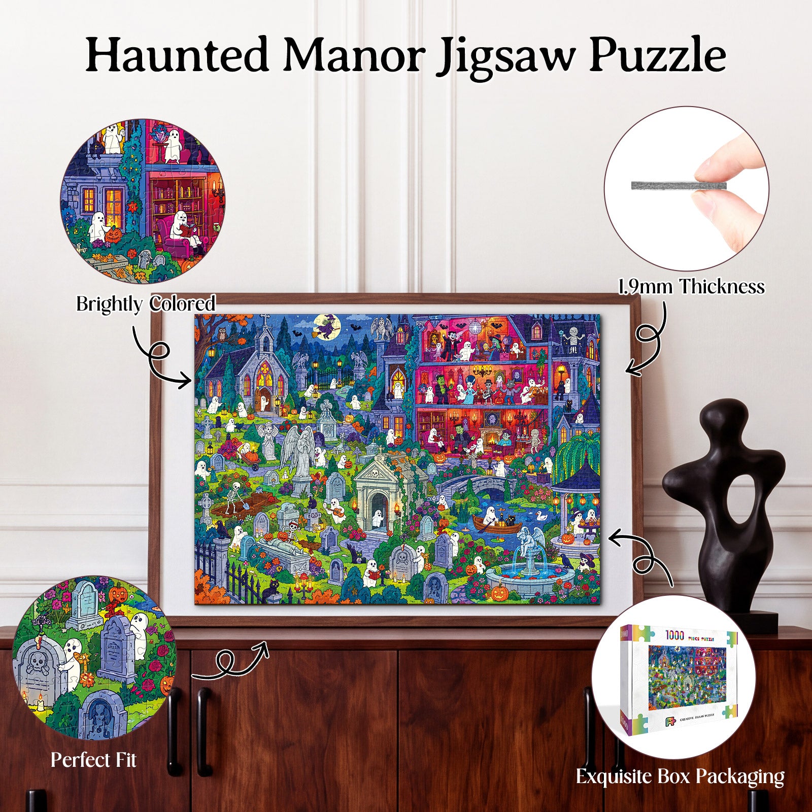 kaayee-cardboard-ghost-manor-1000-teile-puzzle-eco-white-board image 3