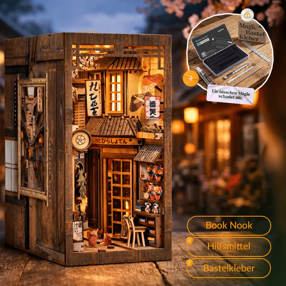 magicholz-book-nook-stille-gasse-in-japan-muttertag-mit-karte image 1