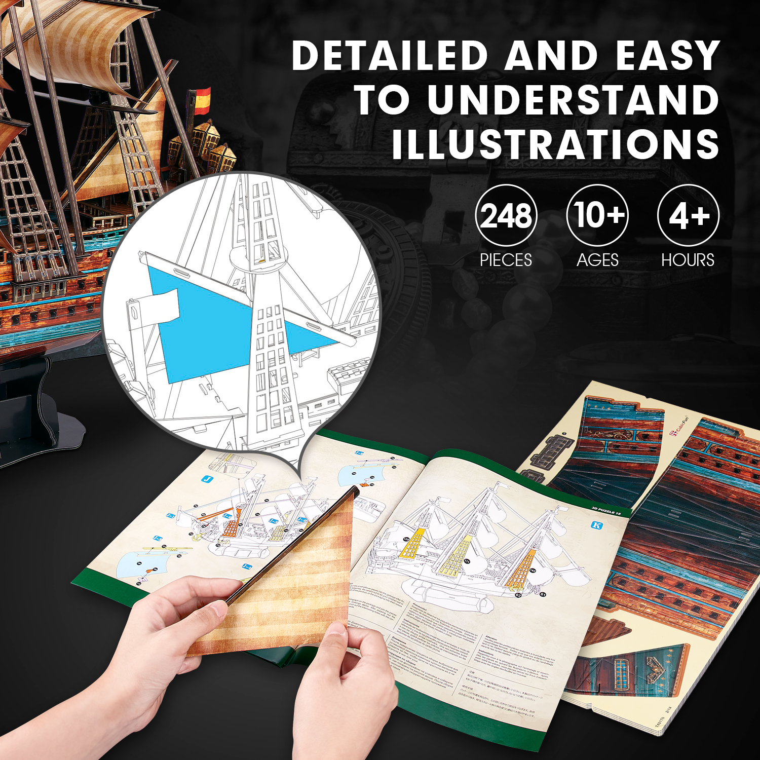 cubicfun-ships-vessels-san-felipe-t4017h-3d-puzzle-248-teile image 5