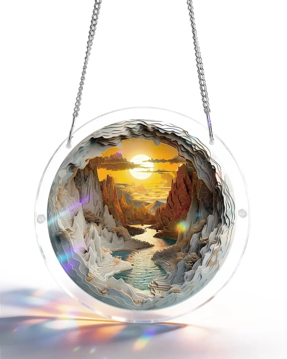 kaayee-suncatcher-puzzle-sunset-canyon-medium-acryl image 1