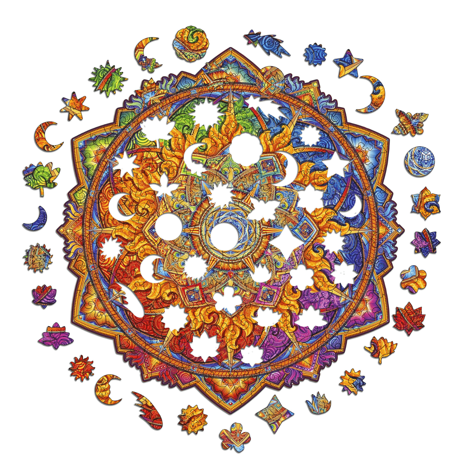 magicholz-aufgehende-sonne-holzpuzzle-mandala-340-teile image 2