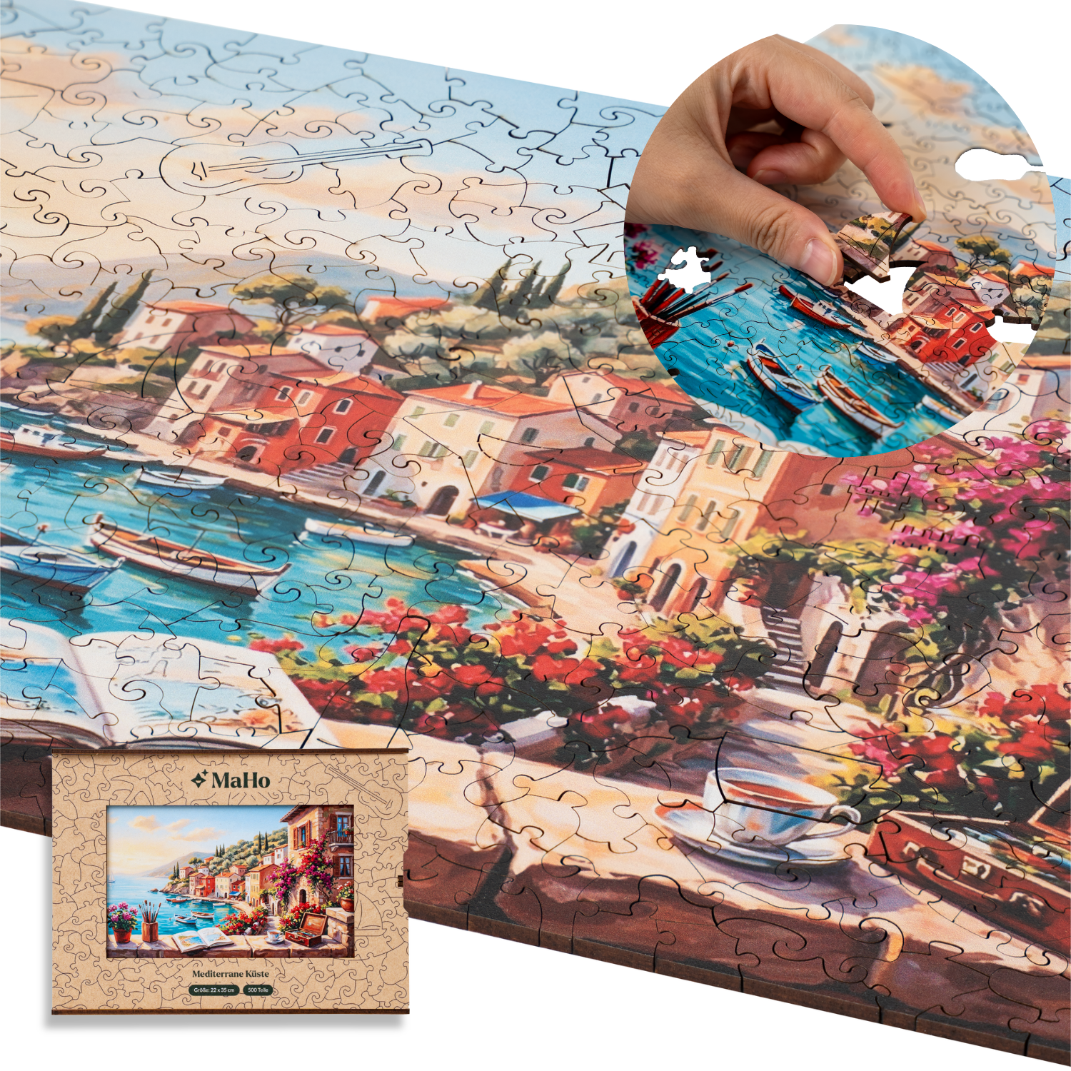 magicholz-mediterrane-k-ste-wanddeko-puzzle-500-teile image 7