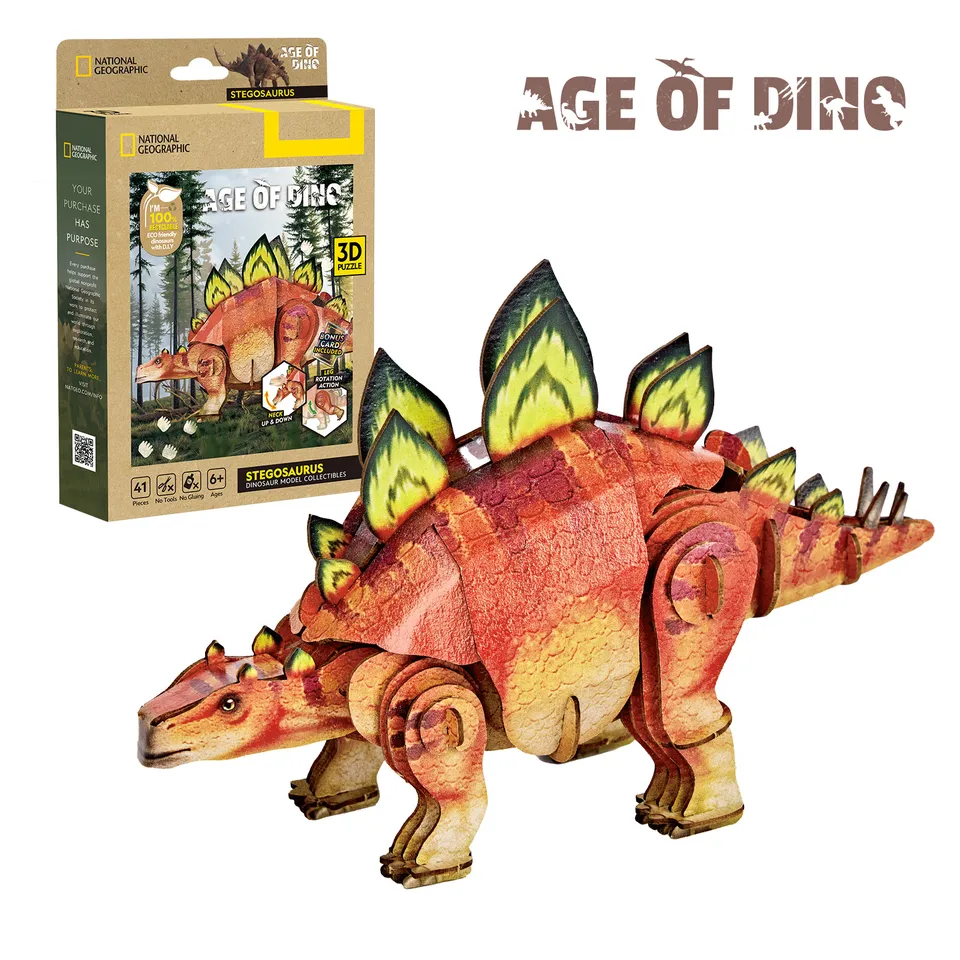 cubicfun-age-of-dino-ds1198h-stegosaurus-3d-puzzle image 1