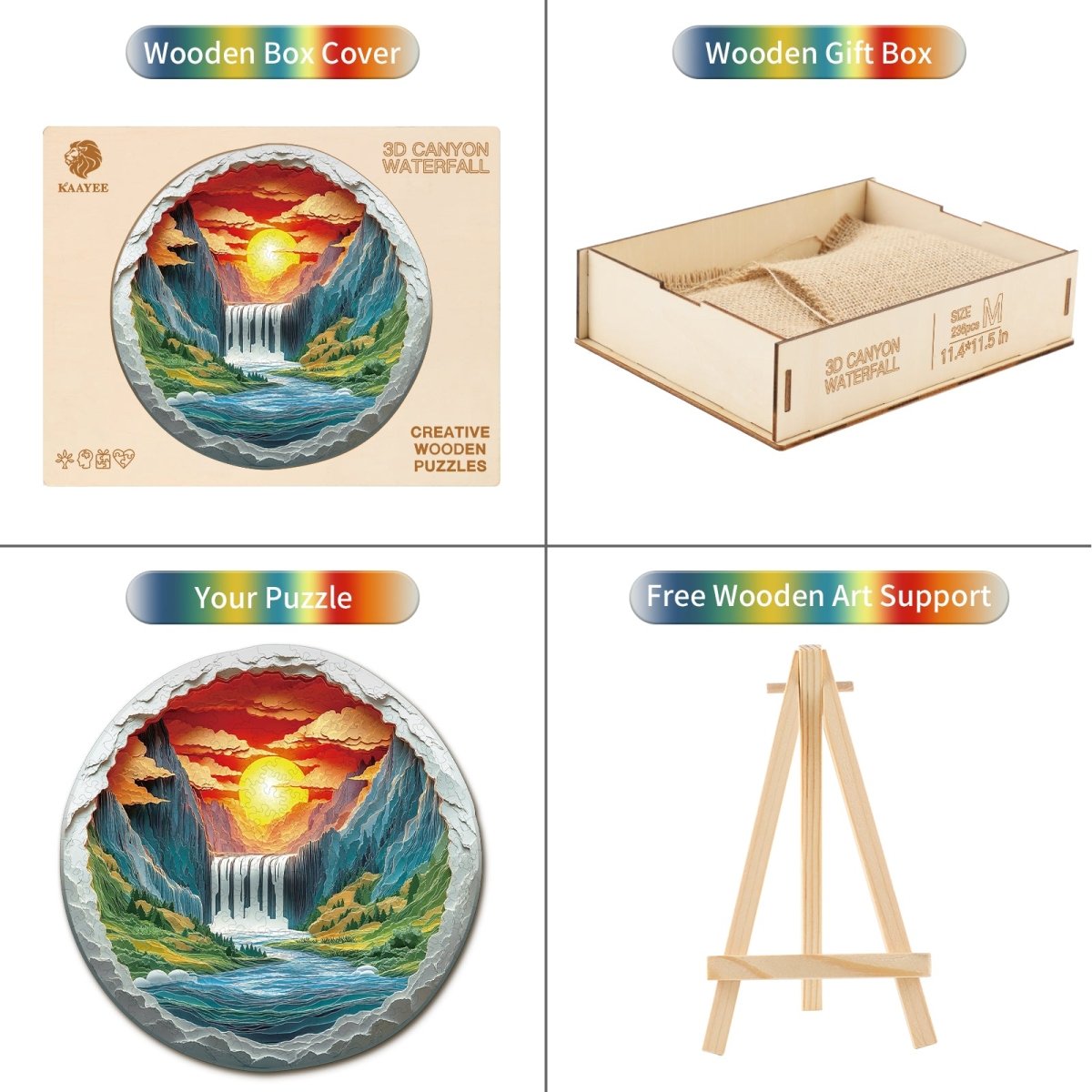 kaayee-wooden-puzzle-holzpuzzle-canyon-waterfall-medium image 3