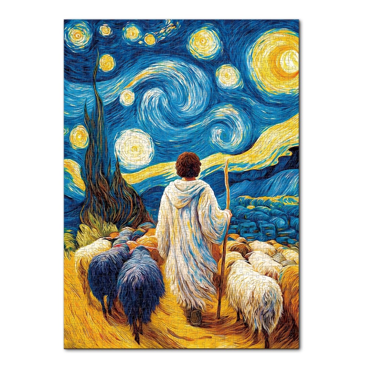 kaayee-cardboard-puzzle-jesus-1000-teile-eco-white-board image 1