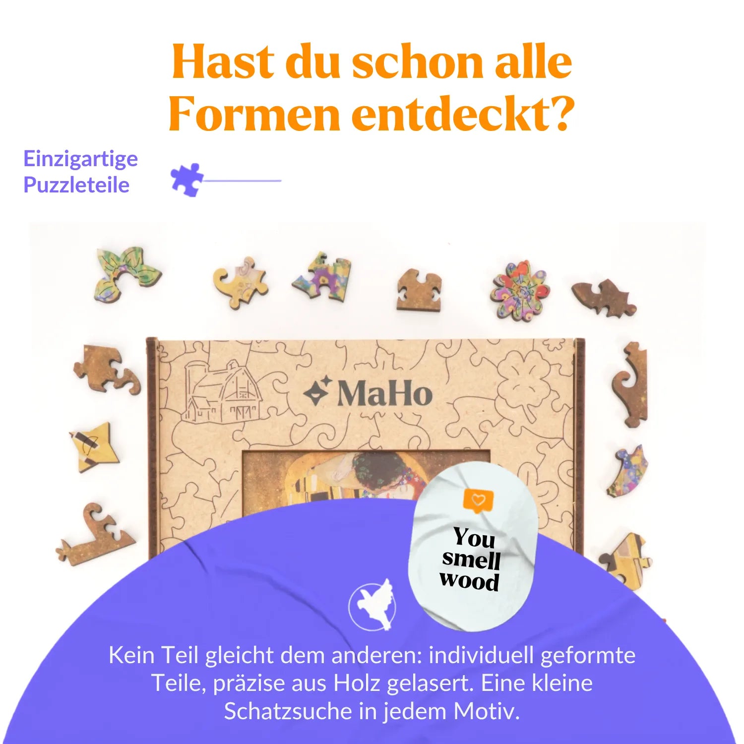 magicholz-der-kuss-klimt-holzpuzzle-gold-mit-28-spezialteilen image 2