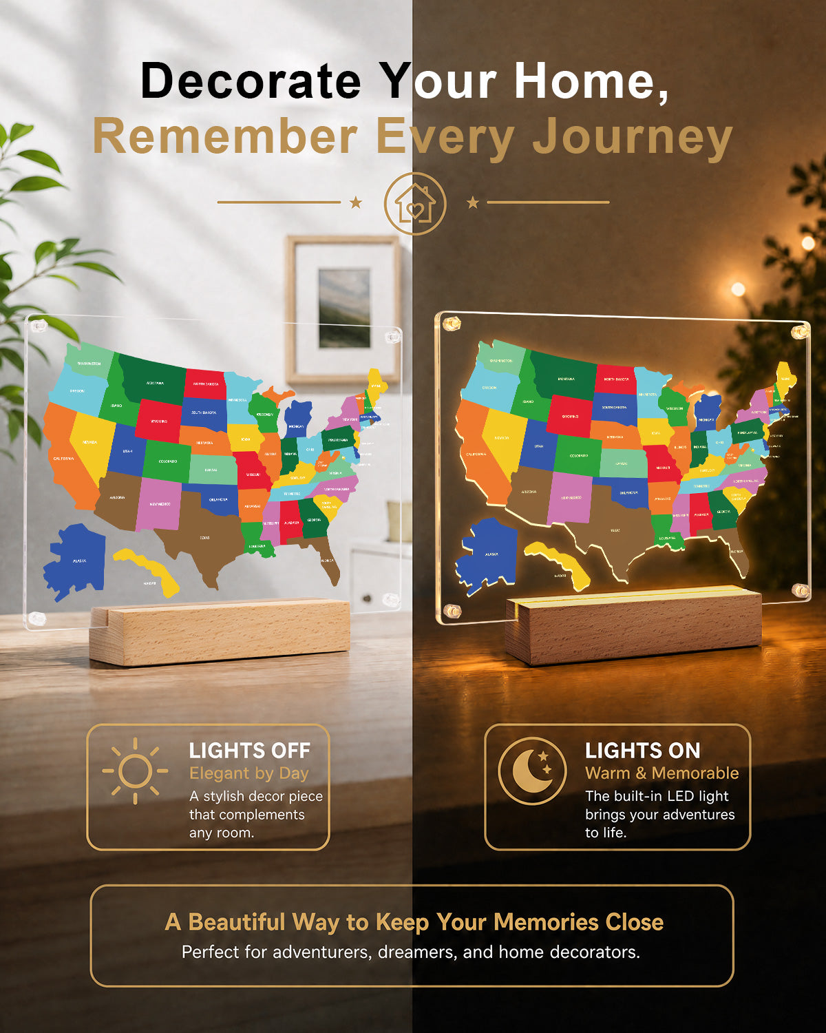kaayee-night-light-us-map-acryl-nachtlicht-mit-holzsockel image 8