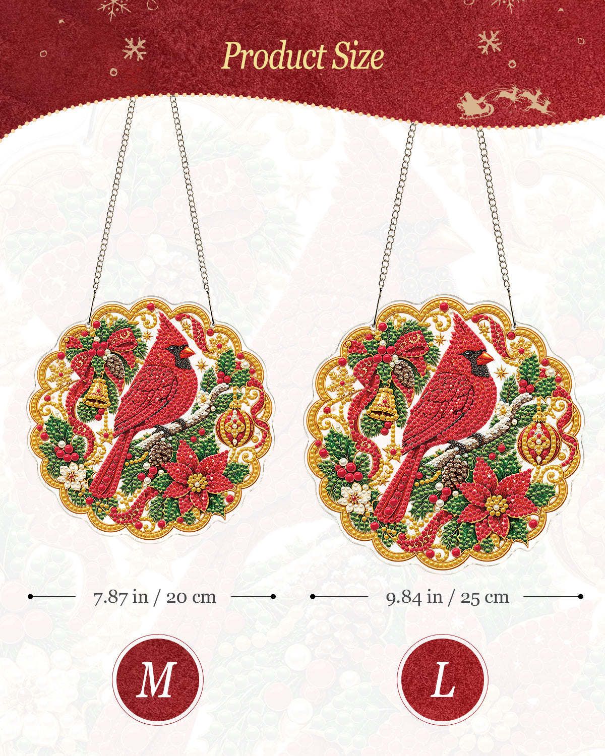 kaayee-suncatcher-puzzle-christmas-red-cardinal-20-cm image 4