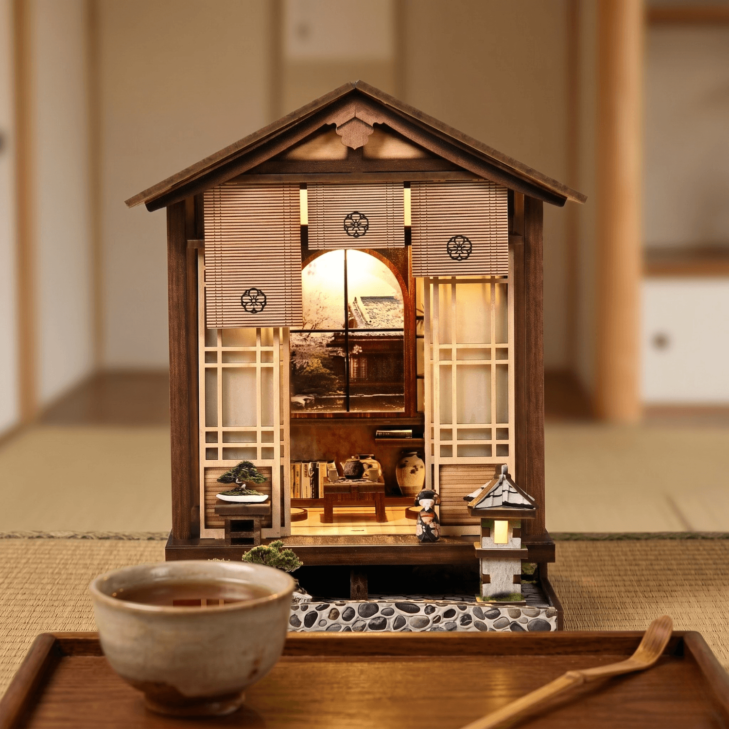 magicholz-japanese-teahouse-miniaturhaus-3d-holzpuzzle-sakura image 2