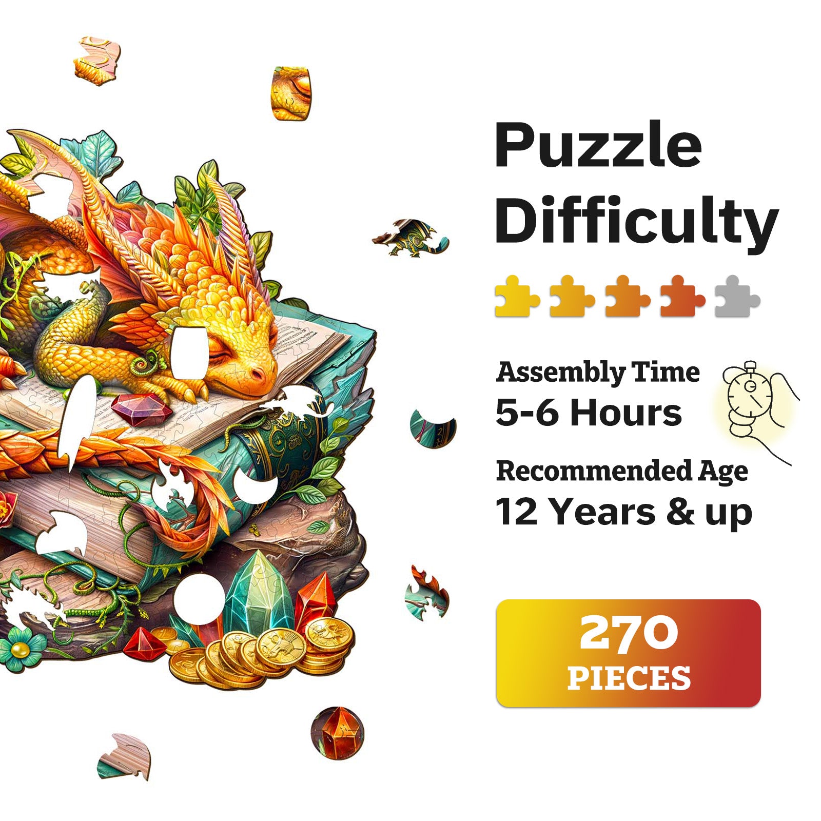jigfoxy-sleeping-dragon-holzpuzzle-100-teile-s-drache image 8