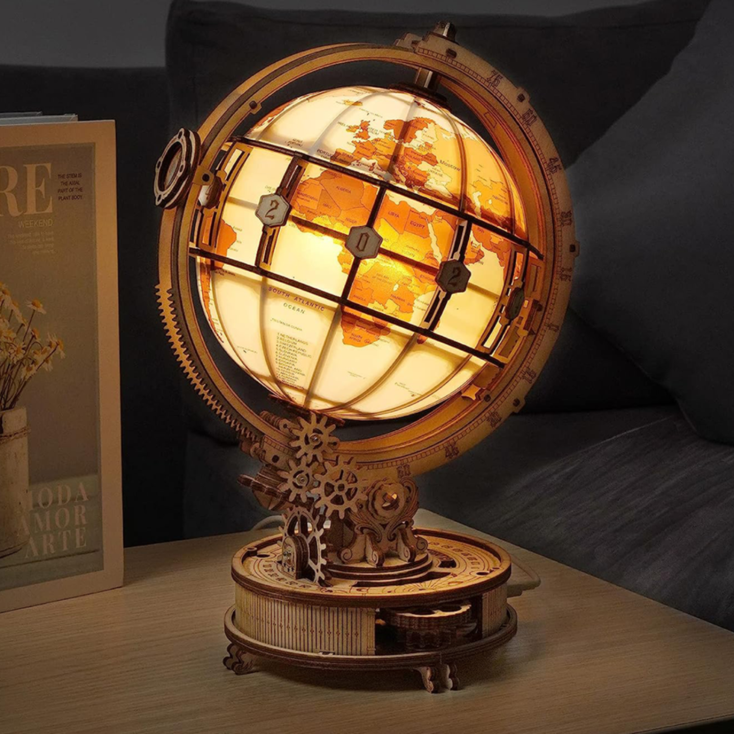 magicholz-luminous-globus-3d-holzpuzzle-nachtlicht-180-teile image 1
