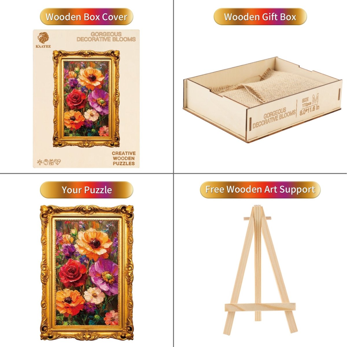 kaayee-wooden-puzzle-blooms-holzpuzzle-medium-blumen image 3