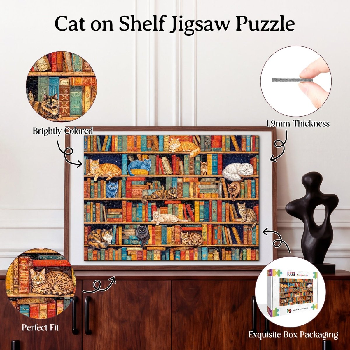 kaayee-cat-on-shelf-puzzle-1000-teile-eco-white-board-katzen image 3