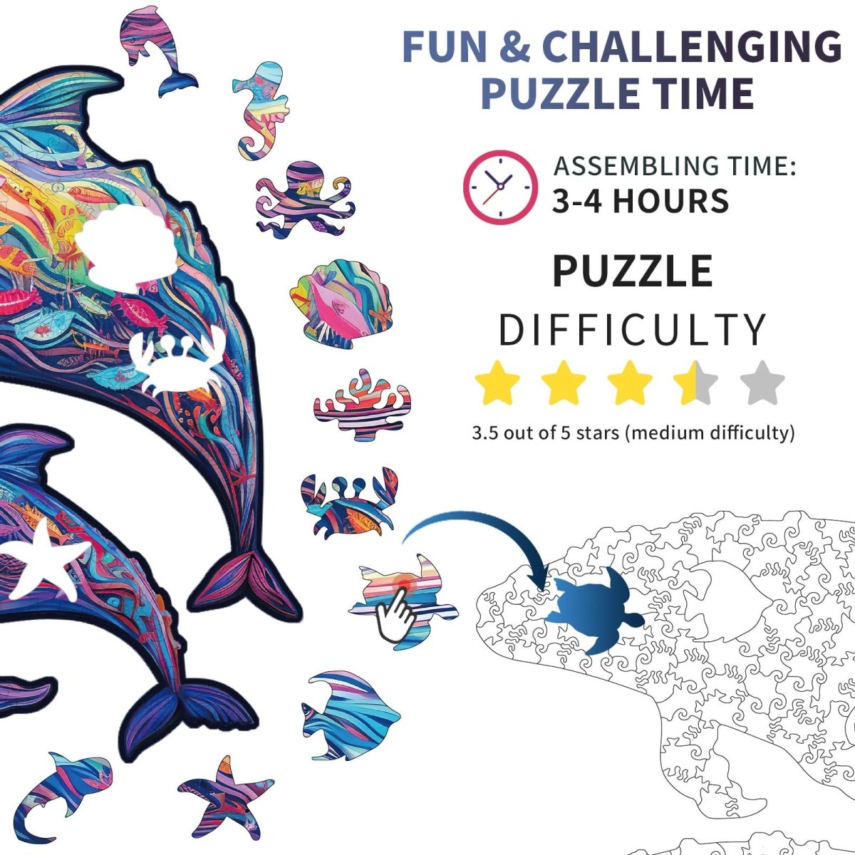 kaayee-wooden-parent-child-whale-holzpuzzle-medium image 4